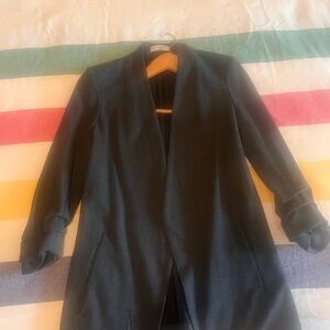 Babaton Grey/Black Plaid Women's Blazer